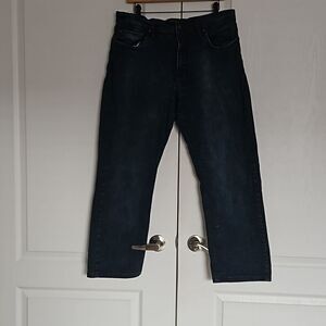 Urban Star Men's Relaxed Fit Denim Jeans 38×33 Dark Blue Washed